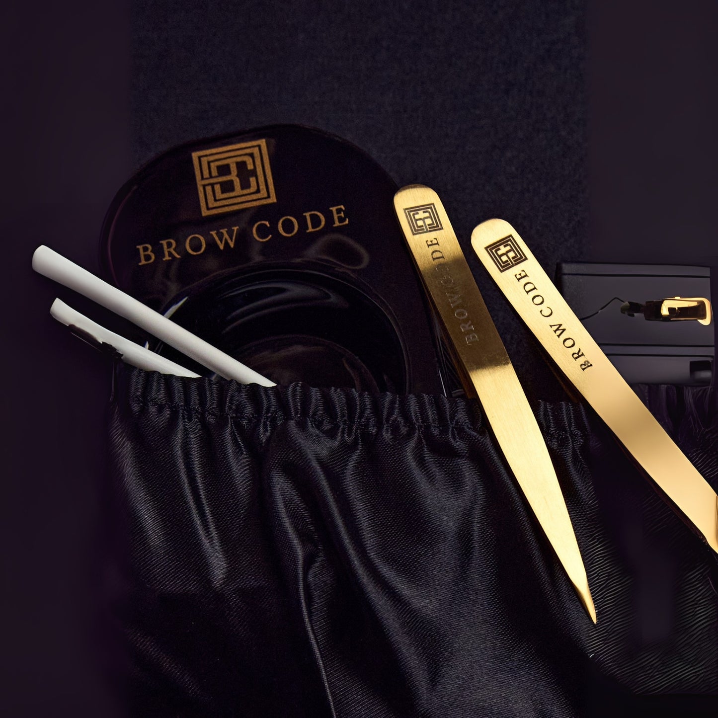 Close up stylised image of Professional Brow Tint Kit in Pro Kit Bag