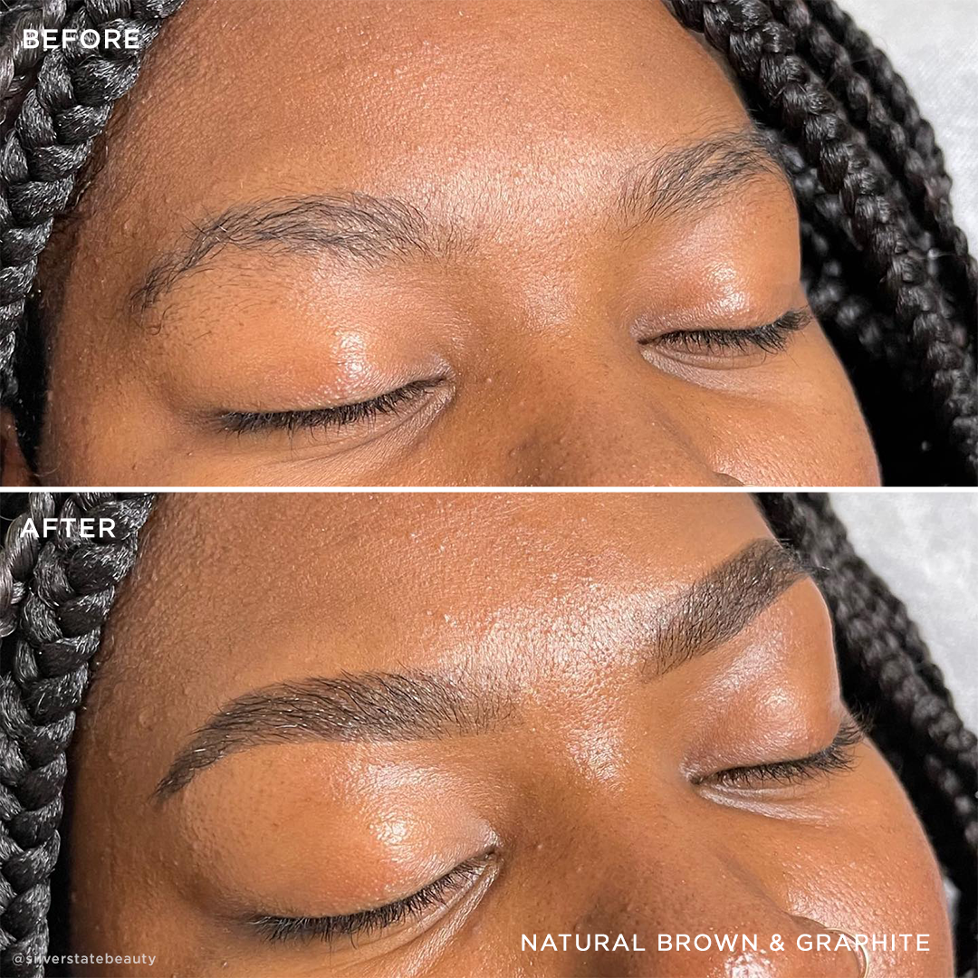 Before and after color-natural-brown & Color-Graphite
